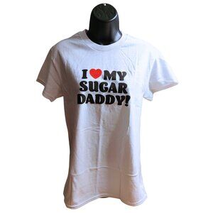 mttm Women's I Love My Suggar Daddy Short Sleeve T-Shirt Size Small